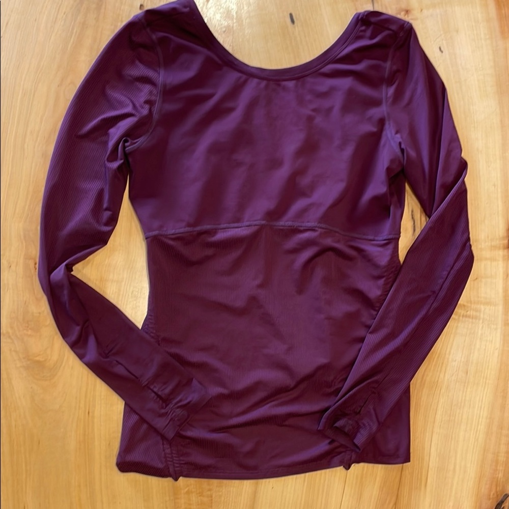 Fabletics Deep Red Long Sleeve Top